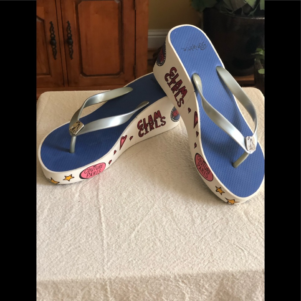 BRIGHTON PLATFORM WEDGE THONG SANDALS